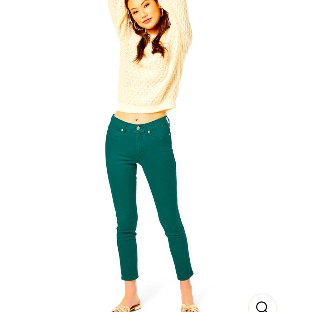 South Ocean High Rise Skinny Jean in Hosta Green- 10